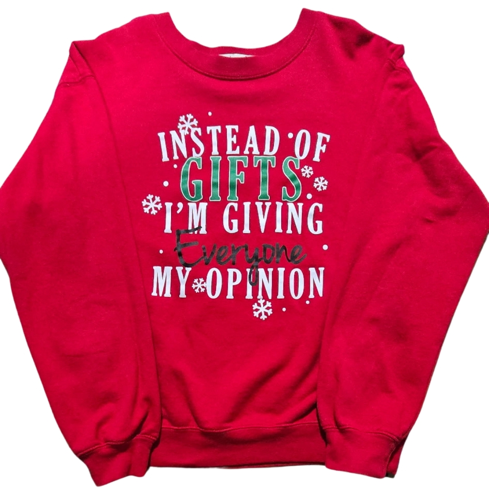 Red Graphic Christmas Sweater